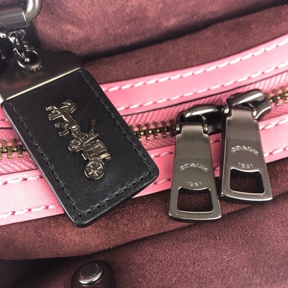 Coach Pink Floral Satchel - Picture 10 of 16